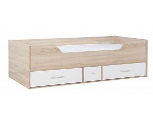 3ft Single White and Oak Wood Finish Cabin Bed